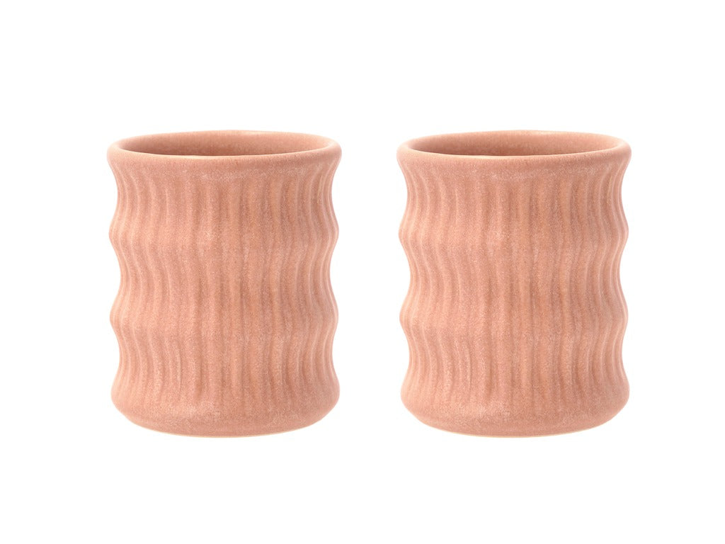 Mug w fluted design Styles 0.3 liter 2 pcs Rose