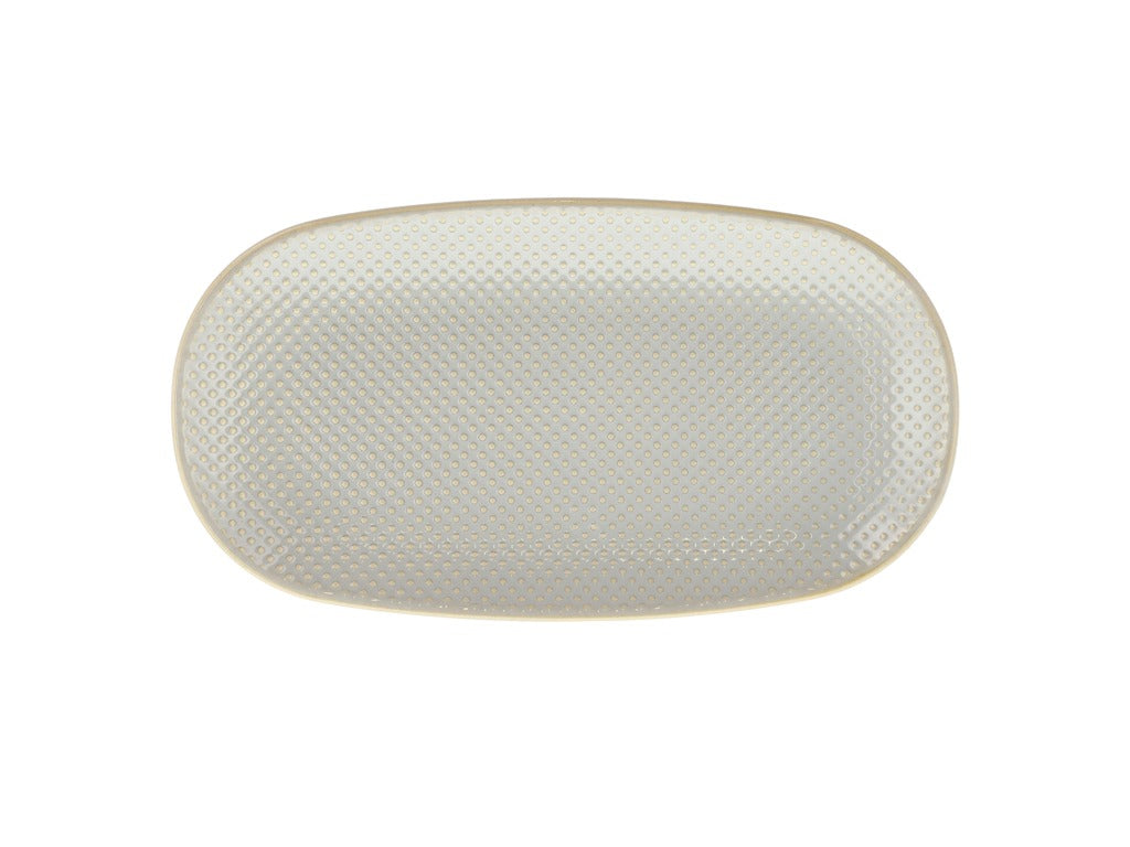 Plate Elstra 25.5 x 14 x 2.5 cm Stoneware Light blue ass.