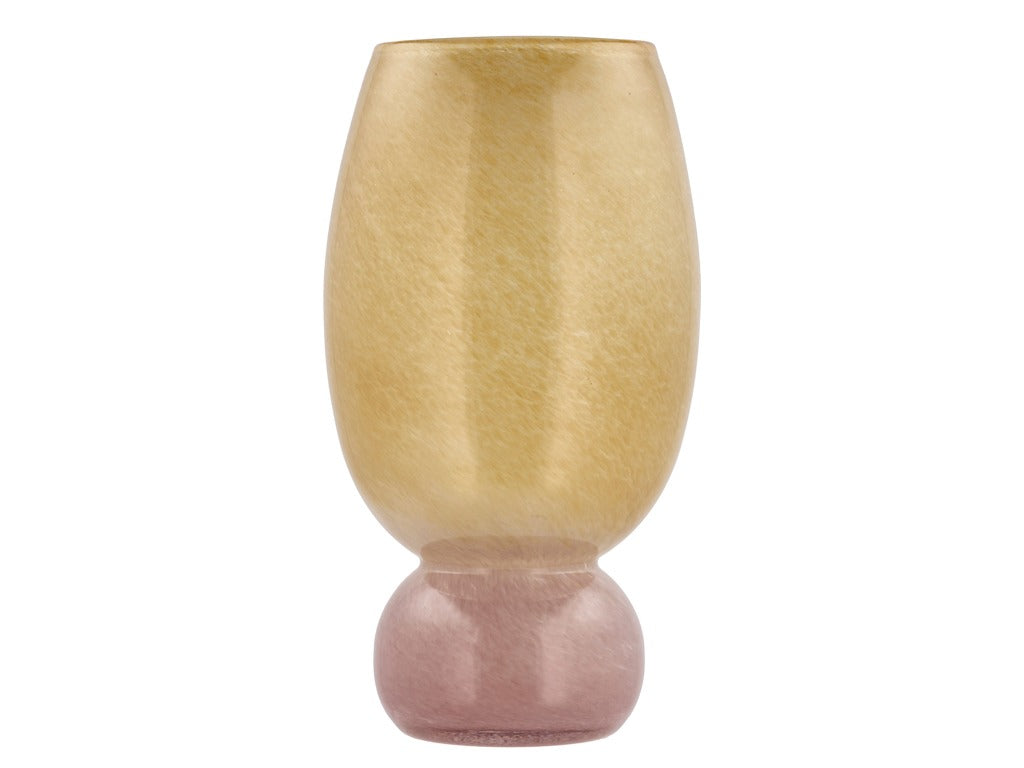 Vase Aurora 16.5 x 30 cm Rose/Yellow Glass