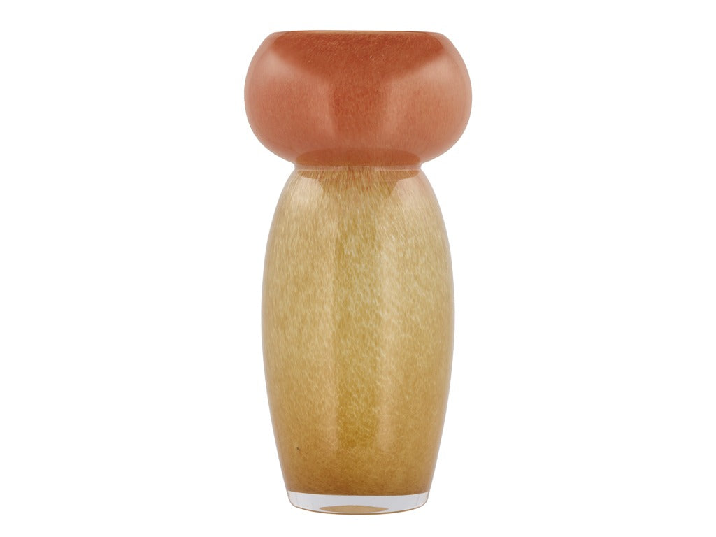 Vase Aurora 14.5 x 30 cm Yellow/Amber Glass