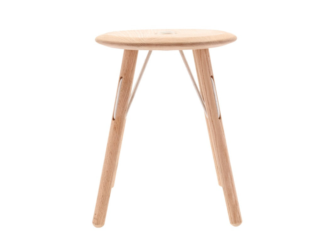 Stool Barv 37.7 x 45 cm White washed Solid oak