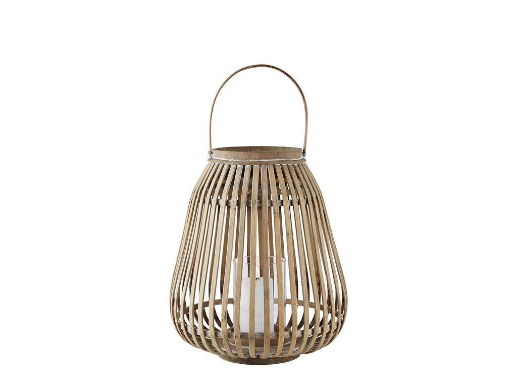 Lantern Amas Bamboo/Glass D29 H35 Nature