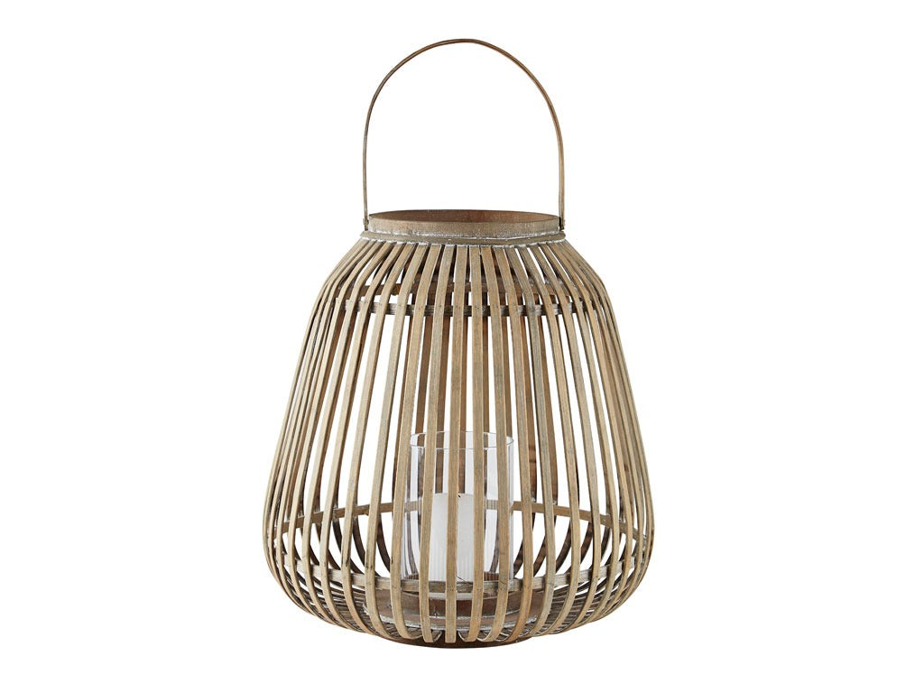 Lantern Amas Bamboo/Glass D37 H40 Nature