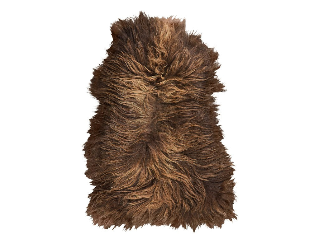 Faroese sheepskin Villi 120x80cm Brown