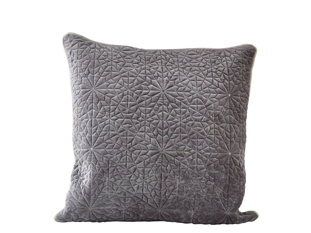 Cushion 45x45 Cotton Charcoal Grey Pattern