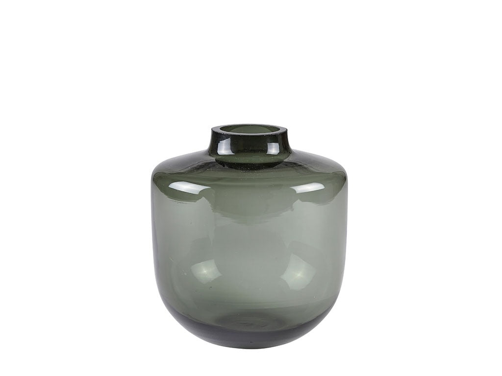Vase Daun 16 cm D15 cm Grey Glass