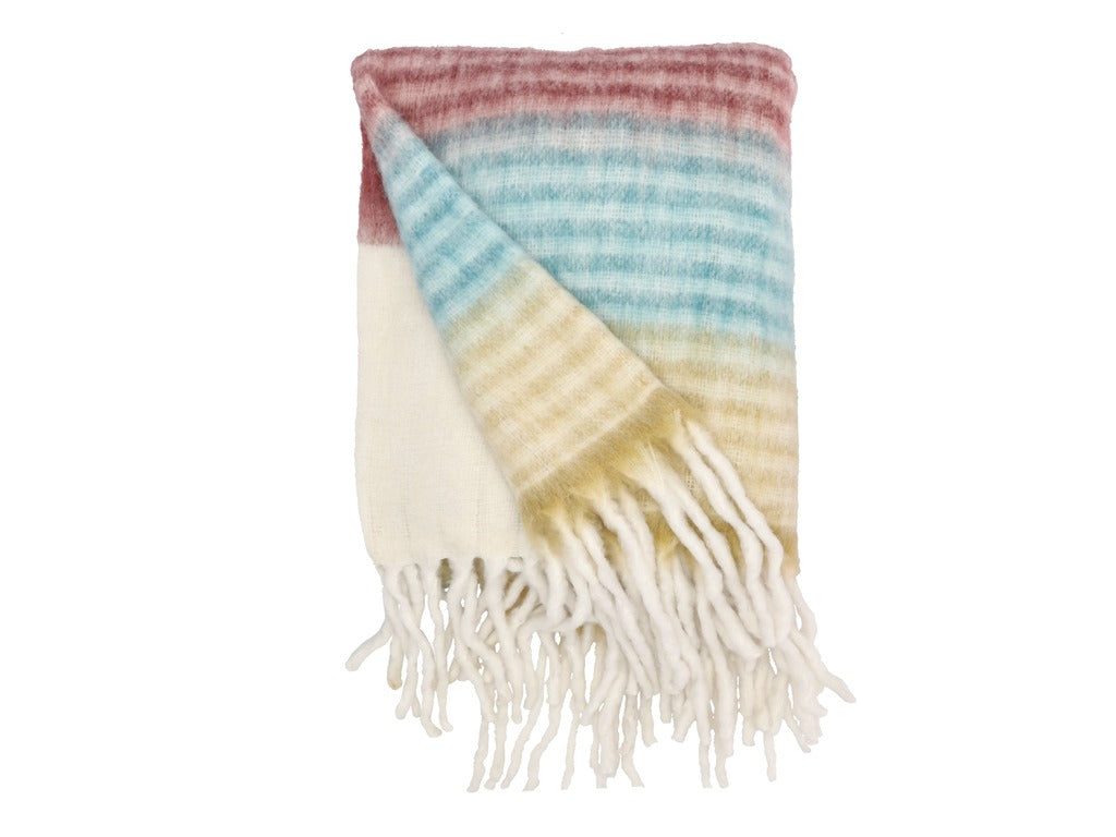 Throw Bliss 130 x 170 cm Honey/Blue/Bordeaux/Sand