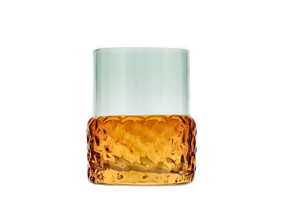 Tealight holder Glow 7.7 x 10 cm Blue/Amber