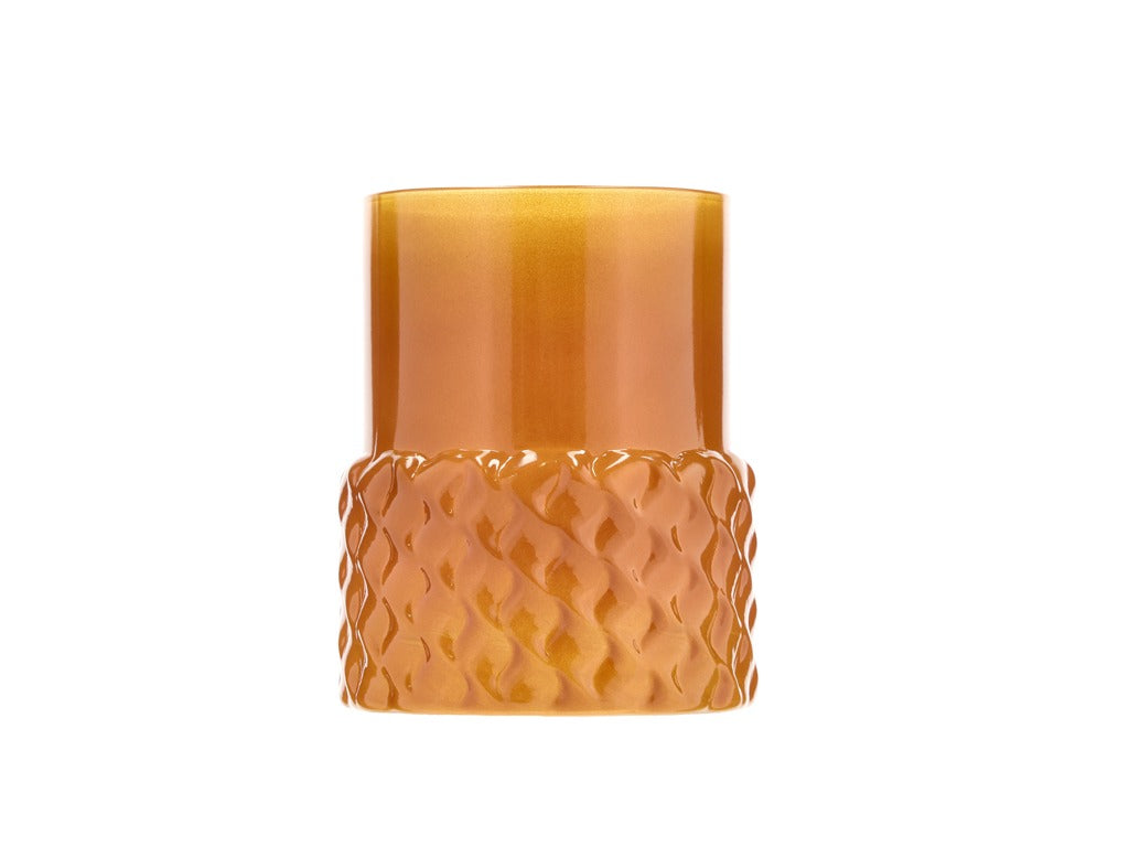Tealight holder Glow 7.7 x 10 cm Amber