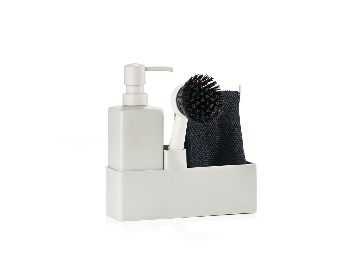 Dishwashing set w. cloth Warm Grey