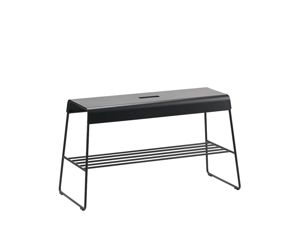 Bench with shelf A-Bench Outdoor Black