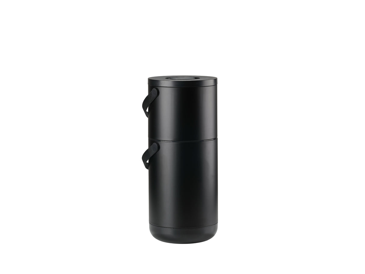Waste bin Circular 22+12 liter Black