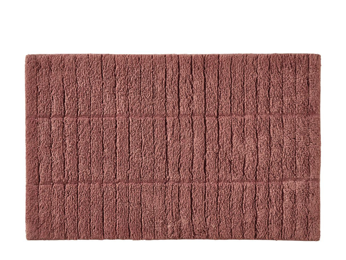 Bath mat Tiles Peach Red