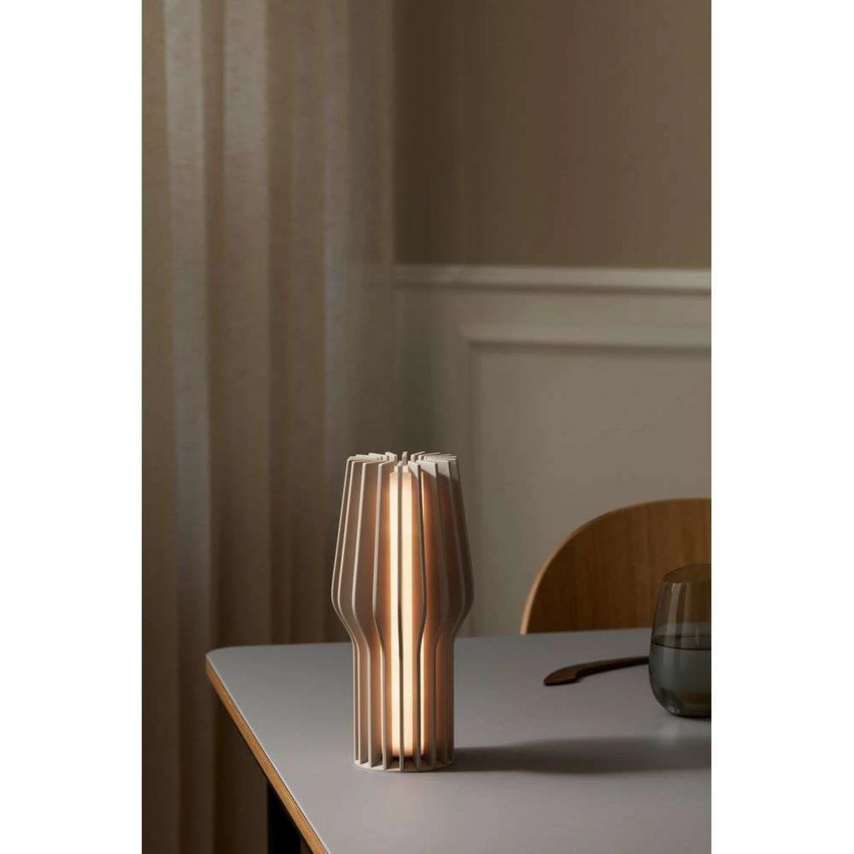 Radiant LED battery lamp 25 cm Pearl beige
