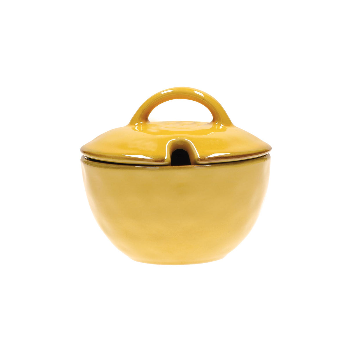 CONCERTO (Yellow) OCRA Sugar Bowl with lid Cap. 250 cc; Ø 11 cm