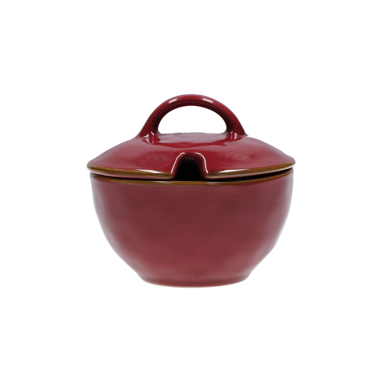 CONCERTO (Red) ROSSO MALAGA Sugar Bowl with lid Cap. 250 cc; Ø 11 cm