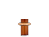 Vase Tube 20 cm Amber Glass