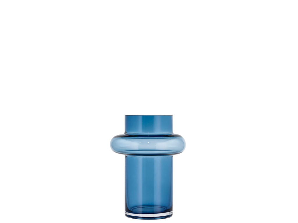 Vase Tube 20 cm Dark Blue Glass