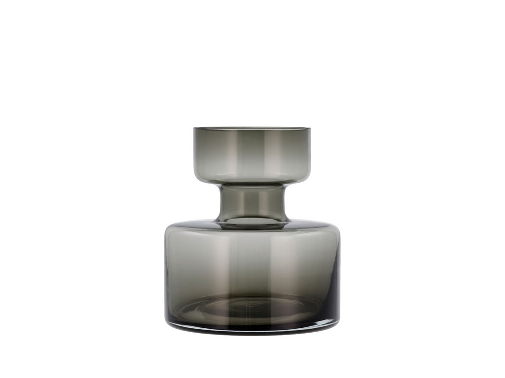 Vase Tubular 20 cm Smoke Glass