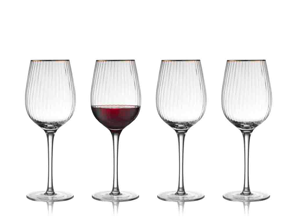 Red wine glass Palermo Gold 40 cl 4 pcs