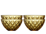 Bowl Sorrento 12 cm 4 pcs Amber Glass