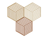 Trivet Hexagon 3 pcs Khaki/Warm sand/Almond