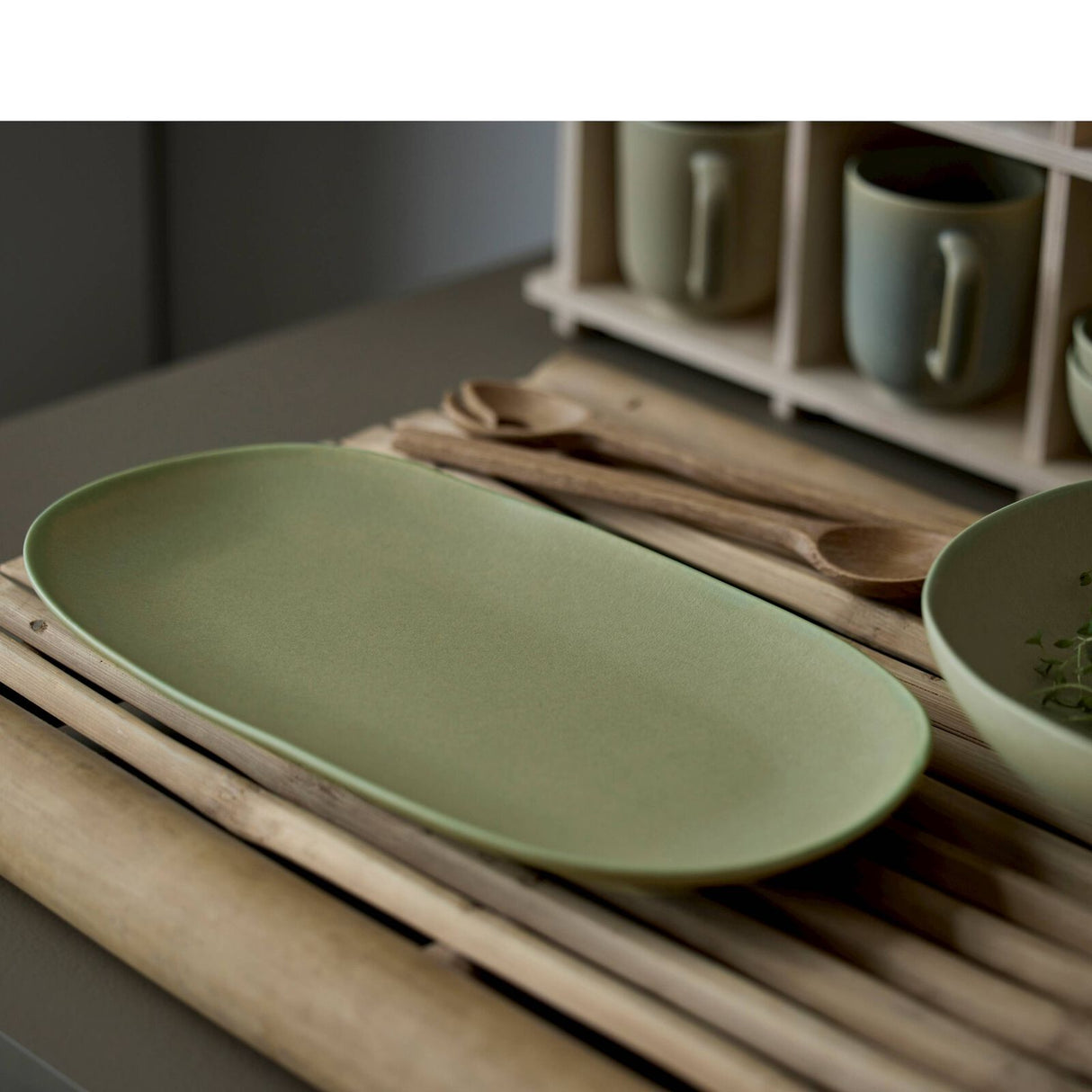 Serving dish Shoku 34 x 18 cm Pure Green