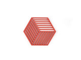 Trivet Hexagon Burned Red Silicone
