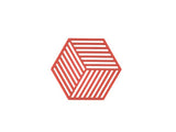 Trivet Hexagon Burned Red Silicone