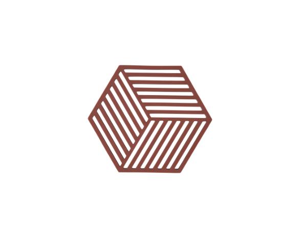 Trivet Hexagon Burgundy