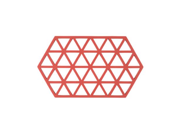 Trivet Triangles Burned Red L24