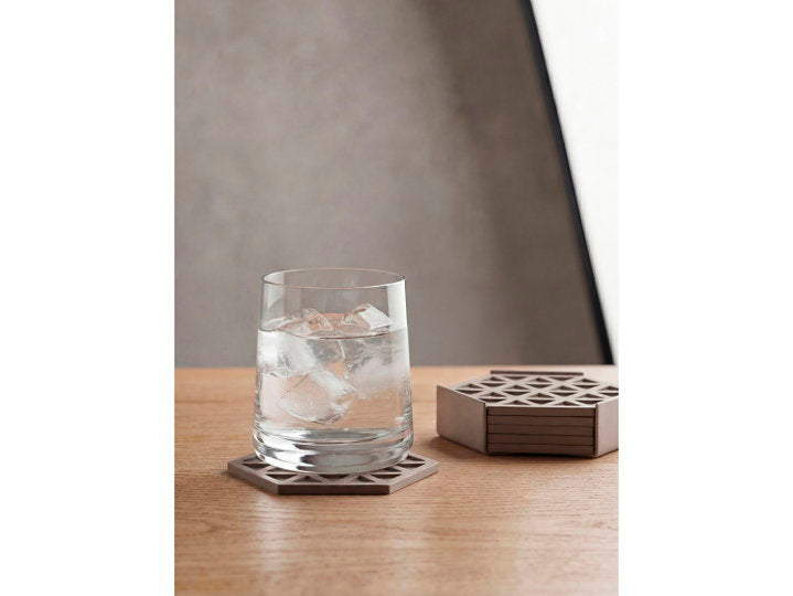 Coasters Triangles 6 pcs Black