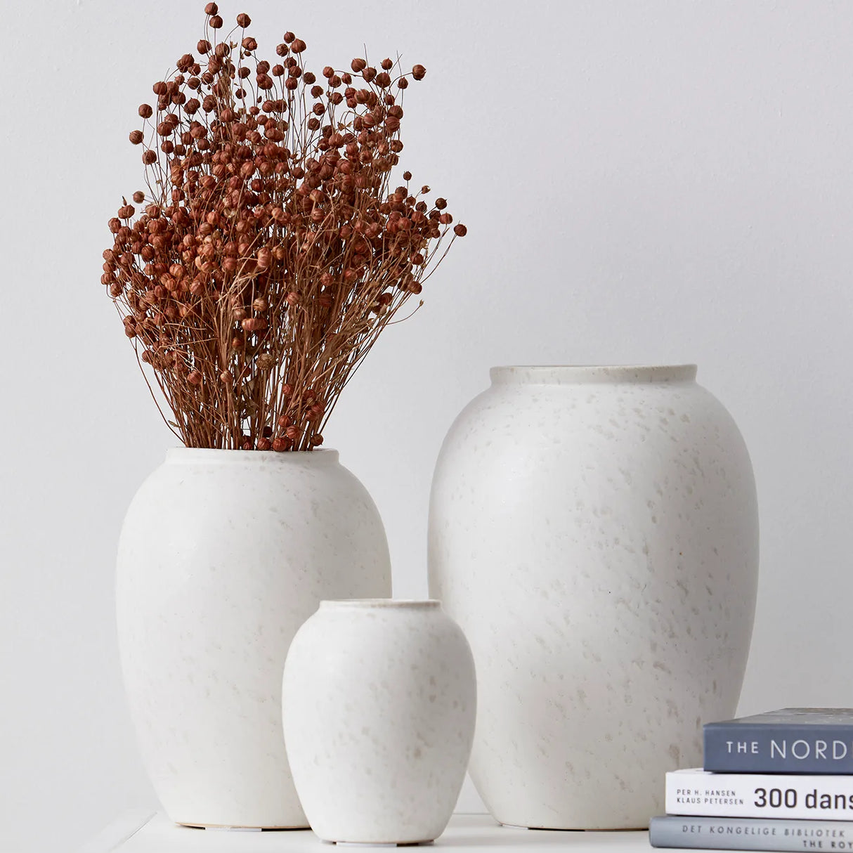 Vase 25cm Cream BITZ