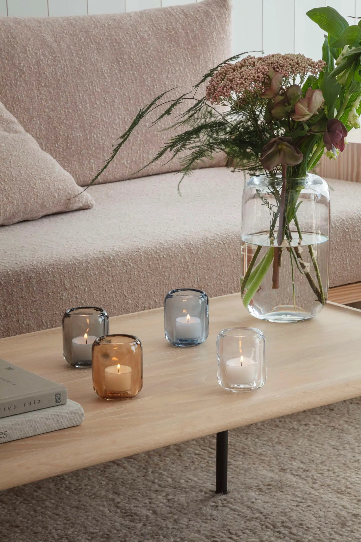 2 Acorn tealight holder Sea