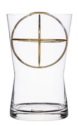 Vase M w. SS Ball Goldplated