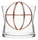 Vase L w. SS Ball Copperplated