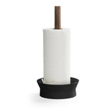 Kitchen towel holder matt black/walnut