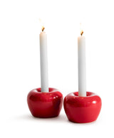 Apple Candleholder Small Red 2 pack