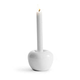 Apple Candleholder Medium Shiny White