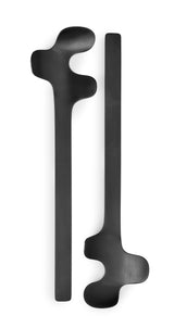 Leaf Salad Set Brushed 18/8 Steel PVD Black