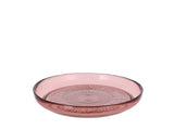 Glass plate Kusintha 18 cm Pink