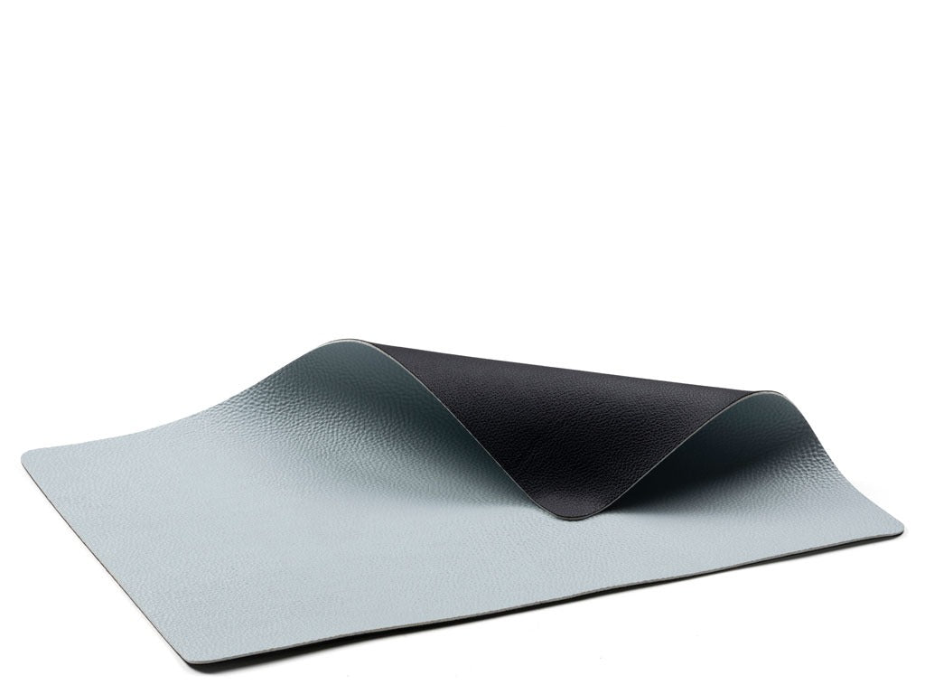 Placemat 46x33 4 pcs Black/Light blue