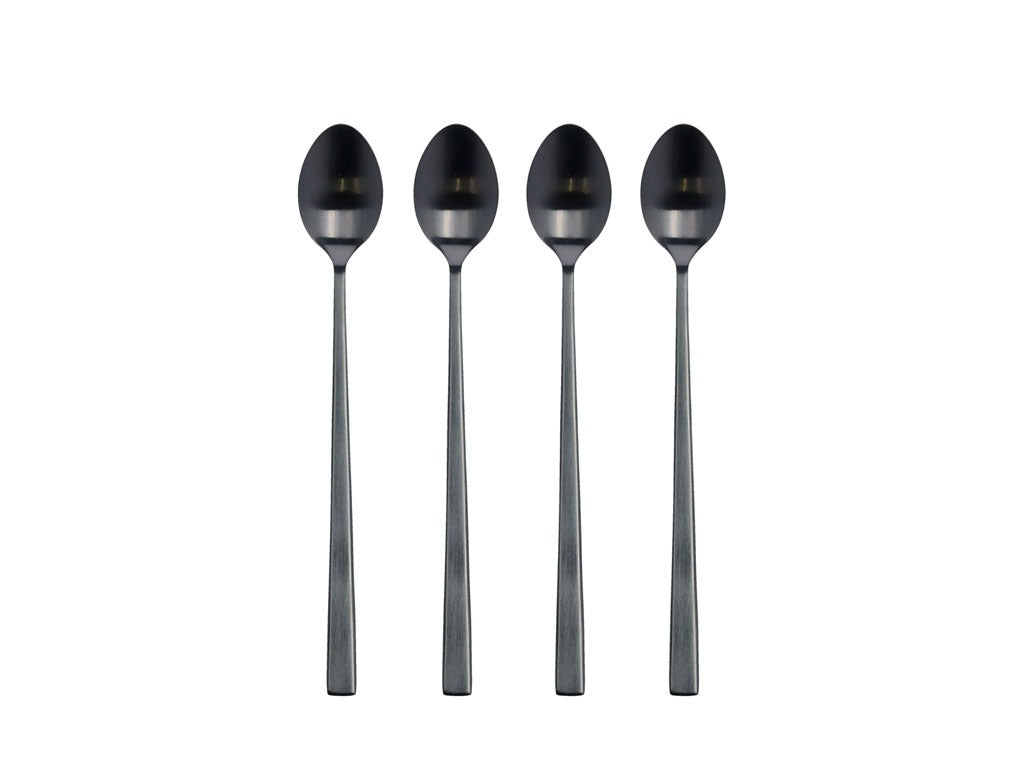 Latte spoon 20 cm 4 pcs Black