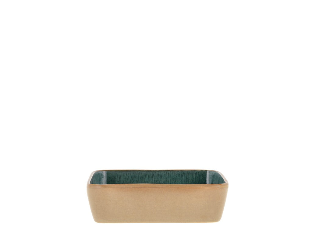 Dish rectangular 19 x 14 cm Wood/Forest Stoneware