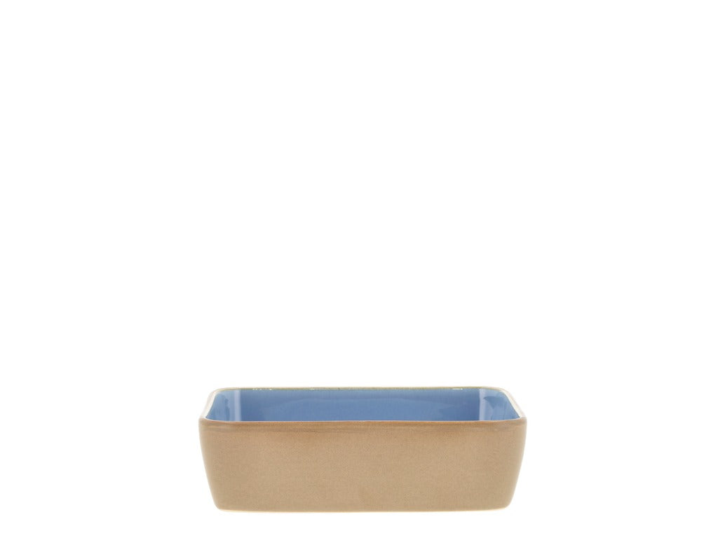 Dish rectangular 19 x 14 cm Wood/Ocean Stoneware