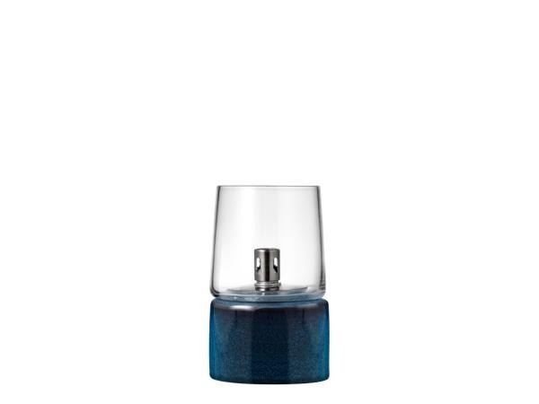 Oil lamp Gastro Dia. 8.5 x 14 cm Blue Stoneware/Steel/Glass