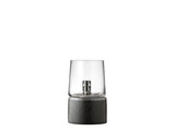 Oil lamp Gastro Dia. 8.5 x 14 cm Black Stoneware/Steel/Glass