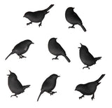 Bird Magnet Set Of 8 Black