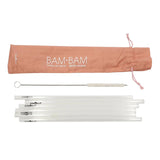 6 glass straws with cleaning brush - CDU