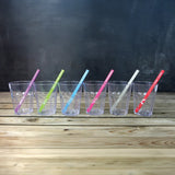 Easy Cocktail set of 6 - cocktail recipes on stirrer